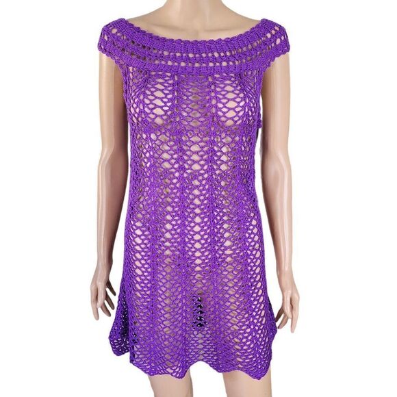 Vertigo Crochet Coverup Tank Dress (Size M) - Picture 1 of 9